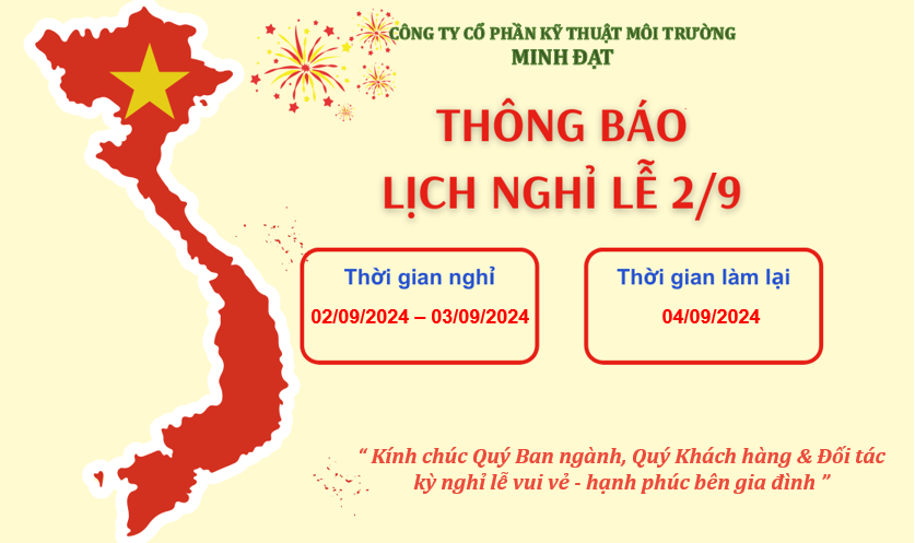 THÔNG BÁO LỊCH NGHỈ LỄ QUỐC KHÁNH 2/9